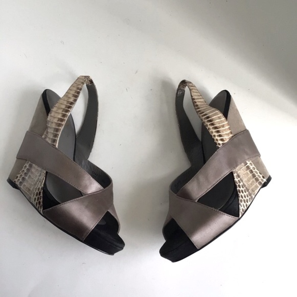 Ash Diane Python Embossed Leather/Suede Slingback… - image 1